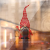 Prettig kerstfeest Schattige kabouter Raamsticker (Vel 2)