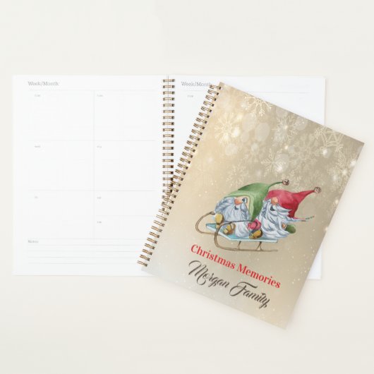 Prettig kerstfeest, Schattige kabouters slee Planner (Display)