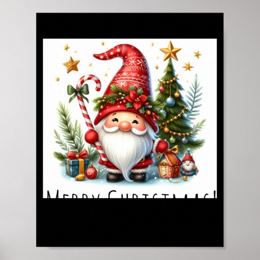 Prettig kerstfeest Schattige kerstgnome En Meer Poster (Voorkant)
