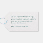 PRETTIG KERSTFEEST! Schattige pinguïn met kerstman Cadeaulabel (Achterkant Horizontaal)