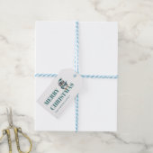 PRETTIG KERSTFEEST! Schattige pinguïn met kerstmut Cadeaulabel (Met Touw)