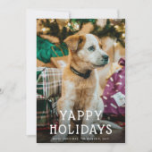 Prettig kerstfeest Schattige puppy-hond Kerstmis Feestdagenkaart (Voorkant)