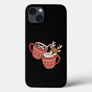 Prettig kerstfeest Schattige Rendier Familie Kerst Case-Mate iPhone Case