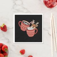 Prettig kerstfeest Schattige Rendier Familie Kerst