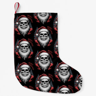 Prettig kerstfeest Schedel Kerstman Hoed Baard Got Kleine Kerstsok