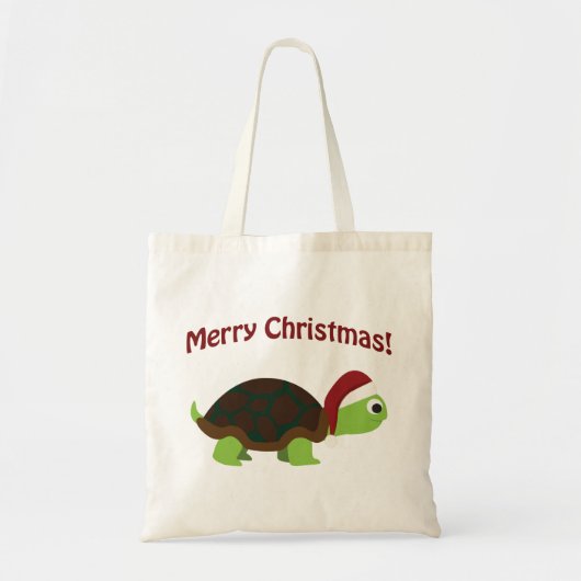 Prettig kerstfeest! Schildpad Tote Bag (Voorkant)