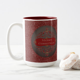 Prettig kerstfeest Schoolbord Rood koffiekopje Tweekleurige Koffiemok