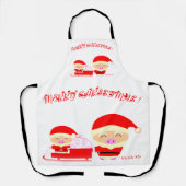 Prettig kerstfeest schort (Voorkant)
