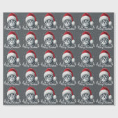 Prettig kerstfeest Schotse vouwkat, Xmas Kerstman Cadeaupapier (Vlak)