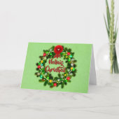 Prettig Kerstfeest Scottish Kerstgroet Kaart (Voorkant)