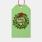 Prettig Kerstfeest Scottish Kerstmis Cadeaulabel (Voorkant)