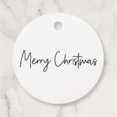 Prettig kerstfeest script bedankjes labels (Voorkant)