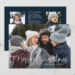 Prettig kerstfeest script familie nieuwsbrief mari feestdagenkaart