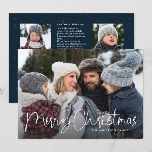 Prettig kerstfeest script familie nieuwsbrief mari feestdagenkaart