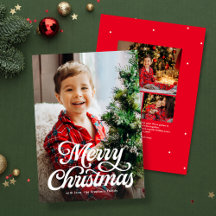 Prettig kerstfeest script klassieke foto