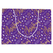 Prettig kerstfeest script paars nepgoud groot cadeauzakje (Achterkant)