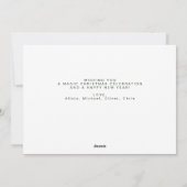 Prettig kerstfeest script rood groen feestdagenkaart (Achterkant)