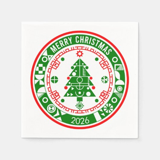 Prettig kerstfeest servet (Voorkant)