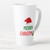 Prettig kerstfeest Sfeervolle Kerstcadeau Ontwerp Latte Mok (Rechterhoek)