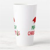 Prettig kerstfeest Sfeervolle Kerstcadeau Ontwerp Latte Mok (Voorkant)