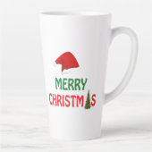 Prettig kerstfeest Sfeervolle Kerstcadeau Ontwerp Latte Mok (Rechts)