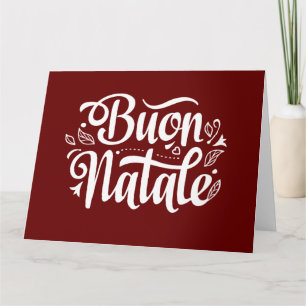 Prettig Kerstfeest Simple Red Italiaanse Kerstgroe Kaart