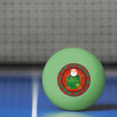 Prettig kerstfeest Sint Kerstman Tartan Plaid Pingpongbal (Net)