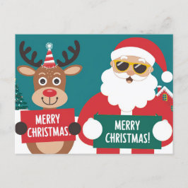 Prettig kerstfeest sint klaas feestdagenkaart
