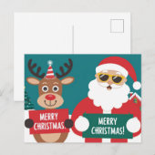 Prettig kerstfeest sint klaas feestdagenkaart (Voorkant / Achterkant)