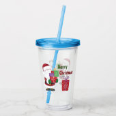 Prettig kerstfeest Sinterklaas Acryl Drinkbeker (Achterkant)