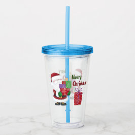 Prettig kerstfeest Sinterklaas Acryl Drinkbeker