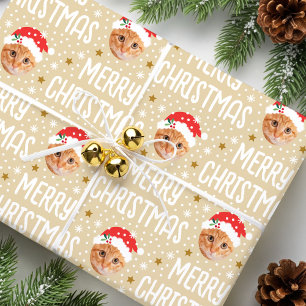 Prettig kerstfeest Sinterklaas Eén Foto Schattig G Cadeaupapier