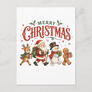 Prettig kerstfeest Sinterklaas en vrienden Uitnodiging Briefkaart