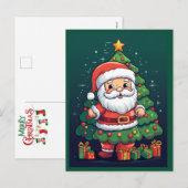 Prettig kerstfeest Sinterklaas Feestdagenkaart (Voorkant / Achterkant)