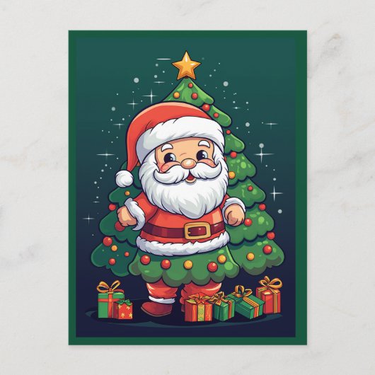 Prettig kerstfeest Sinterklaas Feestdagenkaart (Voorkant)