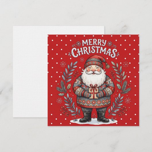 Prettig kerstfeest Sinterklaas Feestdagenkaart (Voorkant / Achterkant)