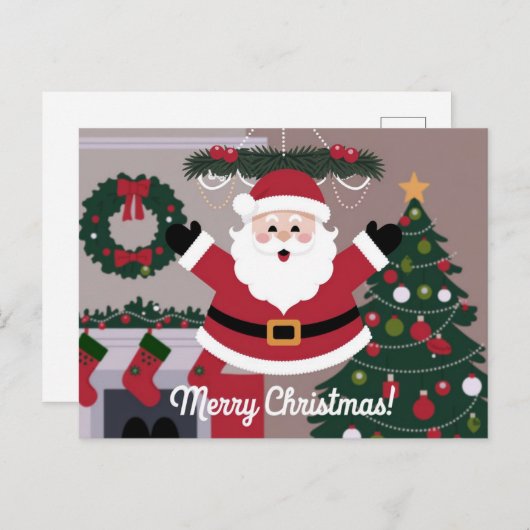 Prettig kerstfeest Sinterklaas Feestdagenkaart (Voorkant / Achterkant)