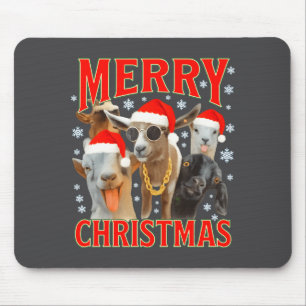 Prettig kerstfeest Sinterklaas geit Grappig kerstf Muismat