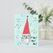 Prettig kerstfeest Sinterklaas Ho Ho Ho Sneeuwvlok Feestdagenkaart (Staand voorkant)