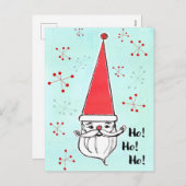 Prettig kerstfeest Sinterklaas Ho Ho Ho Sneeuwvlok Feestdagenkaart (Voorkant / Achterkant)