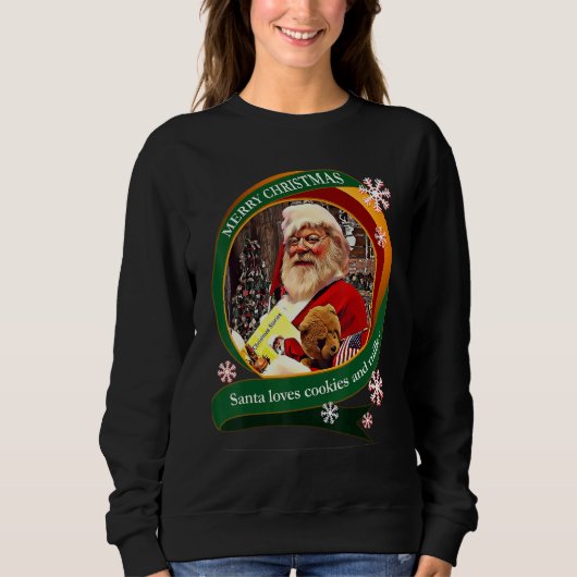 Prettig kerstfeest Sinterklaas houdt van koekjes e Trui (Voorkant)
