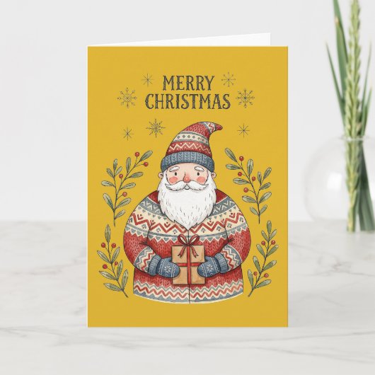Prettig kerstfeest Sinterklaas Kaart (Voorkant)
