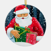 Prettig kerstfeest - Sinterklaas Keramisch Ornament (Voorkant)