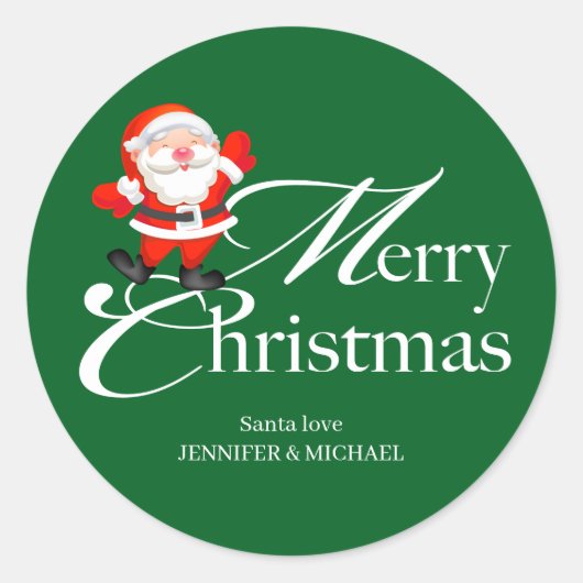 Prettig kerstfeest Sinterklaas Liefde Ronde Sticker (Voorkant)