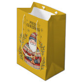 Prettig kerstfeest Sinterklaas Medium Cadeauzakje (Voorkant Gekanteld)