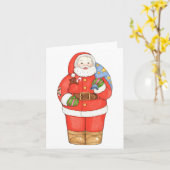 Prettig kerstfeest Sinterklaas met zak Kaart (Gele Bloem)