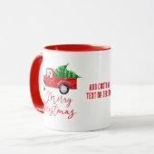 Prettig kerstfeest Sinterklaas Oude rode vrachtwag Mok (Voorkant links)