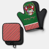 Prettig kerstfeest Sinterklaas Ovenwant & Pannenlap Set (Voorkant / Achterkant)