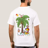 Prettig kerstfeest Sinterklaas strandfeest T-shirt (Achterkant)