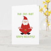 Prettig kerstfeest Sinterklaas Yoga voor Kerstmis Kaart (Gele Bloem)